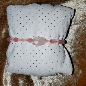 Rose Quartz bracelet Good Vibes